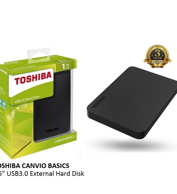 Toshiba Canvio Basic 1TB/2TB HD Hardisk Eksternal / HDD External USB 3.0 Portable Hardisk External Hard Disk