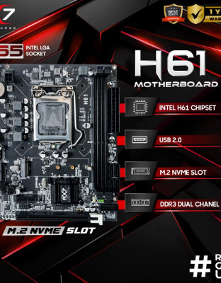 Motherboard RX7 H61 LGA 1155 DDR3 H61 Mainboard Support Nvme