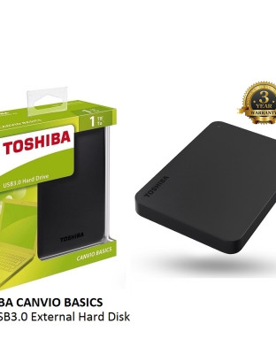 Toshiba Canvio Basic 1TB/2TB HD Hardisk Eksternal / HDD External USB 3.0 Portable Hardisk External Hard Disk