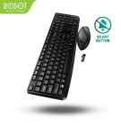 ROBOT Portable Mini Wireless Set Combo Keyboard and Mouse KM3100 Original Garansi 1 Tahun