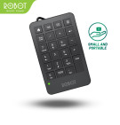 ROBOT RK01 Wired Numeric Keypad Black Tombol Multimedia Kecil dan Portable Original Garansi 1 Tahun