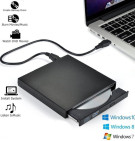 USB DVD CD ROM RW R External ROM RW Slim Portable Laptop Optical Drive Media Device Storage Disc Windows